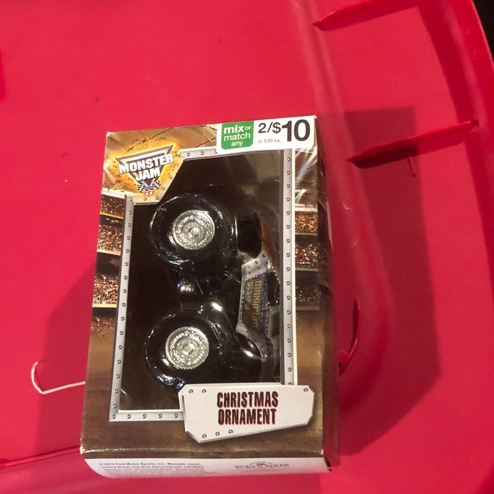 Black Christmas Ornament - Kids Toy Truck Ornament